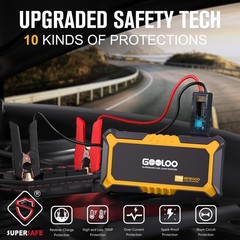 Gooloo Gp2000 Jump Starter 2000A Car Starter Battery Pack Up To 8.0L Gas 6.0L