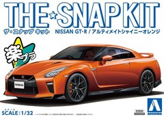 USA Stock Aoshima 1/32 The Snap Kit Nissan GT-R Ultimate Shiny Orange 07-A 56387