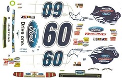 #60 Carl Edwards Roush Ford Drive ONE 2011 Mustang 1/24th- 1/25th Scale Decal