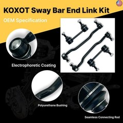 4pcs Front & Rear Stabilizer Sway Bar End Link Kit Compatible with Nissan