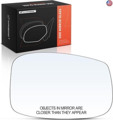 A-Premium Right Passenger Side Heated Mirror Glass with Backing Plate