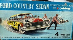 #122 Hubley 154k 1960 Ford Country Sedan Station Wagon Vintage 1/25 McM KIT NIOB