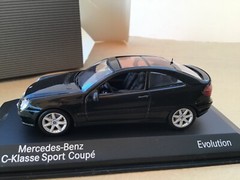 1/43 MINICHAMPS Mercedes Benz , C class coupe, sport,met. Black, mint+++!