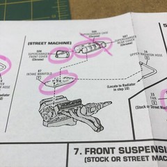 68 Chevy Camaro SB ENGINE Blower Gasser HOT ROD 1:25 AMT Search LBR Model Parts