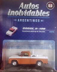UNUSED INOLVIDABLES DODGE D100 1975 SCALE DIECAST MODEL 1:43 BUBBLE BOOKLET