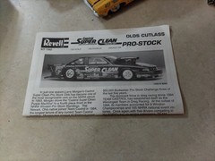 Revell Super Clean Olds Pro Stock 1/25 Incomplete Model Kit