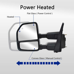 Passenger Right Side Towing Mirrors for 2017 2018 2019 2020 Ford F250 F350 F450