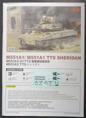 Rye Field Models 1/35th Scale M55a1 Sheridan – Decals from Kit No. 5020