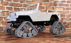 1/24 Scale: Smaller Resin Tank Track wheels For Model Car, Jeep,Midsize Truck