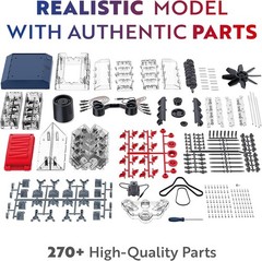 DIY V8 Engine Kit – Realistic Mechanical Model for Kids & Adults – 270 Parts