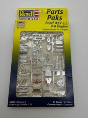 Revell Monogram Parts Pak Ford 427 CI V-8 Engine 1:25 Chrome Plated #85-7254