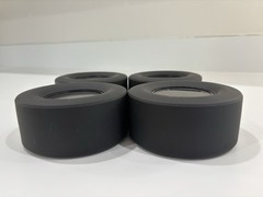 4 X 1/8 Scale Black Rubber Tires Set # 1 Drag Slick For REVEL 1:8 Model Cars NEW