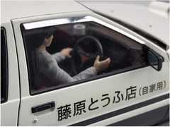 Aoshima 1/24 Initial D Series Fujiwara Takumi AE86 Trueno with Driver Figure