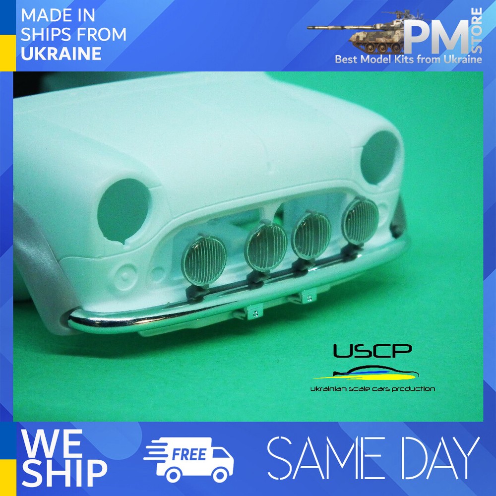 USCP 24A067 1/24 Mini Cooper Fog Lights set Resin kit Upgrade accessories