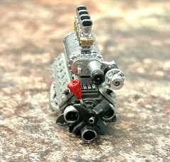 Resin Supercharged V-12 Flathead engine for scale model cars, 1/24 1/25 scale.