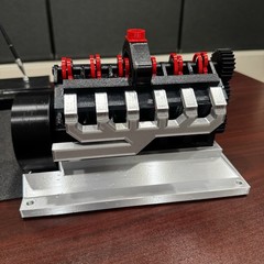 3d Printed V12 Compressed Air Engine Model