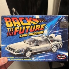 Polar Lights Back To The Future Time Machine Model Kit Sealed Parts