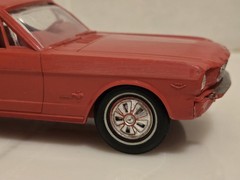 Vintage 1966 Ford Mustang Dealer Promo Model Car Red Plastic 4 Screws Some Flaws