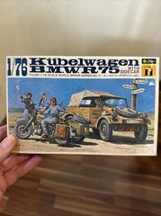 Vintage Fujimi 1/76 Kubelwagen -R/75 Sidecar Plastic Model- New In Box-
