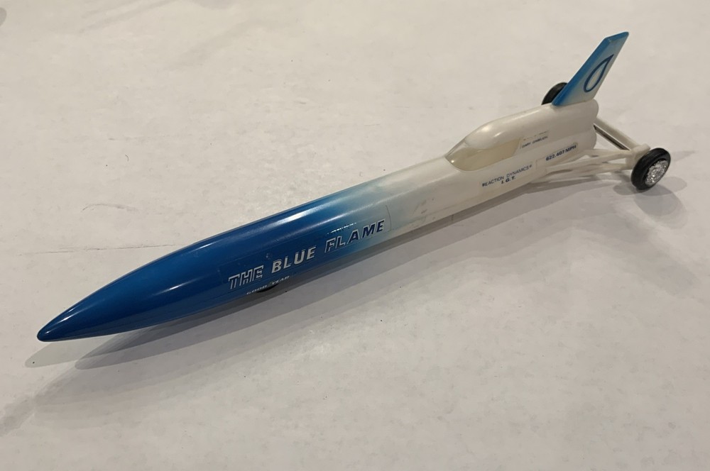 The Blue Flame Land Speed Natural Gas Rocket Car Promo Model Toy 1970s