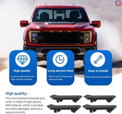 4PCS Running Board Step Pad Grip Cover Step Cap Mat FL3Z16491DA FL3Z-16491-DA
