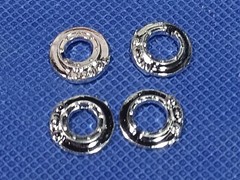 Chrome 🌟 Brake Rotors 1932 Ford Coupe 1:25 Scale 1000s Model Car Parts 4 Sale