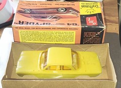1964 Corvair AMT Craftsman Yellow Spyder Unbuilt Torn box ~ Includes “alligator”