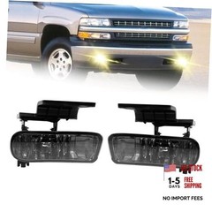 Fog Lights Compatible with 1999-2002 Chevy 1999-2006 Silverado-Smoked Lens