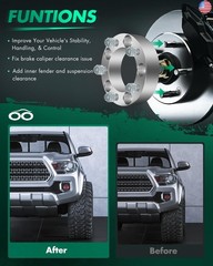 SCITOO 4PCS 1.5″ 5×5.5 to 5×5.5 Wheel Spacers 5×139.7 to 5×139.7 with 1/2″