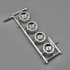 AMT 1/25 1971 71 Ford Mustang Mach 1 Parts Kitbash Chrome Moon Smooth Wheels