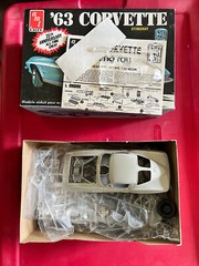 AMT Street Rods 1963 Corvette Stingray 1/25 Plastic Model A163 Open BoX +HOT WHE