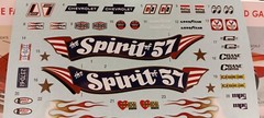 Spirit of 57 1957 Chevy Bel Air 1/25 Gasser Custom Waterslide Decal Sheet Flames