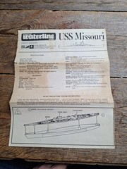 MPC U.S.S. Missouri Profile Waterline Series 1/1200 Scale Model Directions