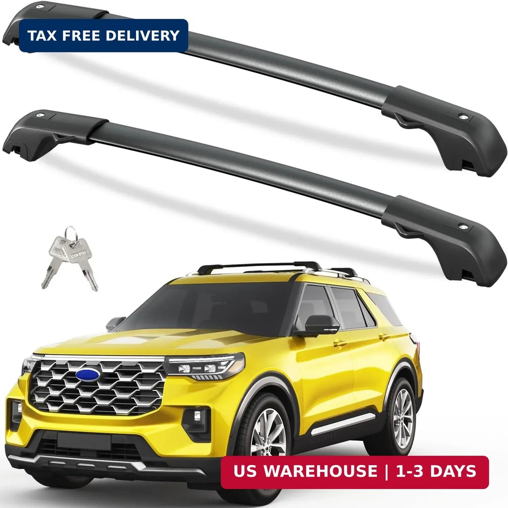 Tuyoung 300lbs Lockable Roof Rack Cross Bars Compatible with Ford Explorer 2020-