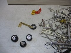 Large Plastic Model Parts Lot with Chrome and Exhaust Pipes