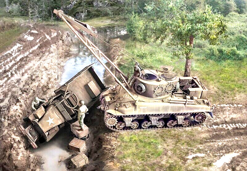 1/35 Italeri US Army M32B1 ARV (Sherman) Armored Recovery Vehicle # 6547 SEALED