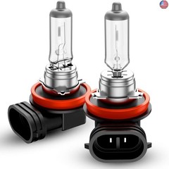 H11 Halogen Headlight Bulb, 2Pcs 12V 55W H11 Halogen Bulbs Replacement for Car