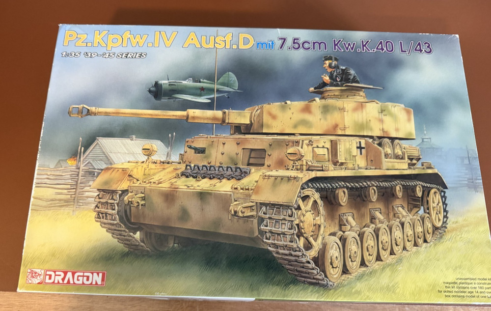Dragon DML 1/35 Pz.Kpfw. IV Ausf. D mit 7.5cm Kw.K.40 L/43 #6330 📌USA📌-6582