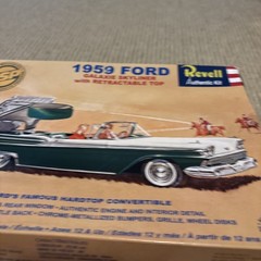 Original Revell H-1227 1959 Ford Fairlane Skyliner Retractable 1/25 Unbuilt