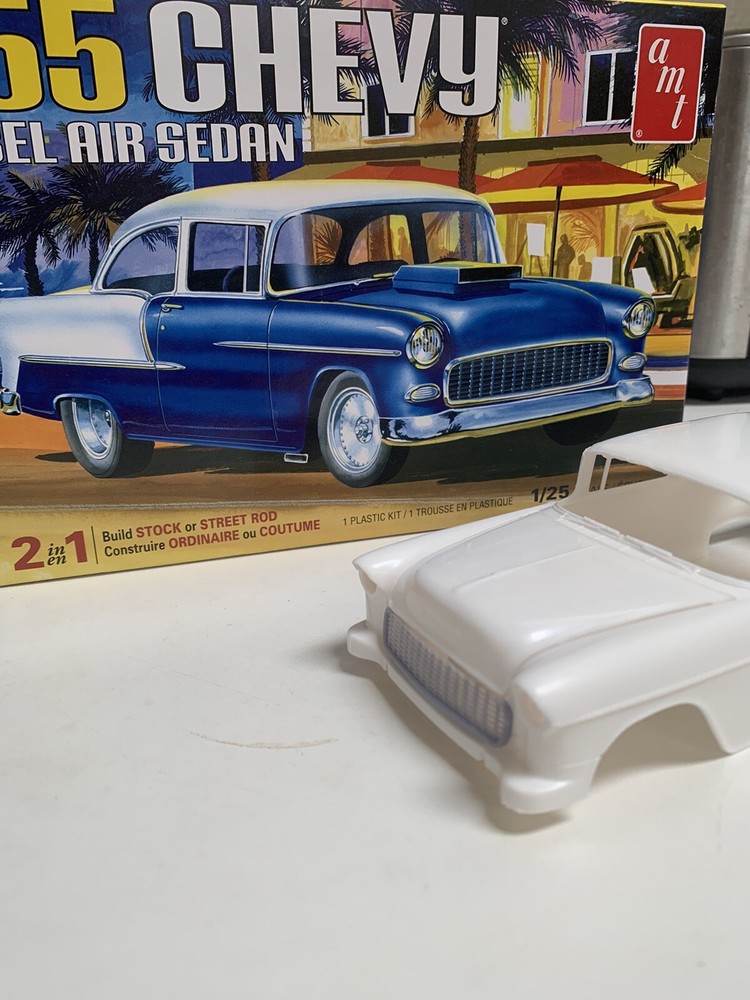 1:25 55 Chevy see through grill AMT. Model car NOT included