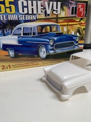 1:25 55 Chevy see through grill AMT. Model car NOT included