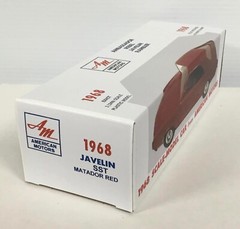 New 1968 AMC Javelin Matador Red Promo Model REPLICA BOX ONLY..NO CAR