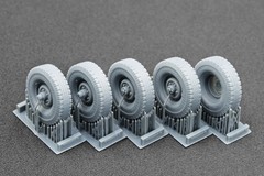 Ordinary wheel set (3d printed) for Trumpeter UAZ 469 1/35 ScaleX WM 35007