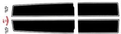 1970 Chevelle 454 Hood & Trunk Stripes 1/24TH – 1/25TH SCALE WATERSLIDE Decal
