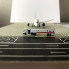 1:400 3d Printed Large Semi-trailer Refueling Truck Airport Static Diorama Model