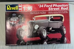 Revell, 1934 Ford, Phaeton, Street Rod, 1/16 Scale,Vintage, Model Kit.