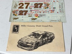 AMT Ertl 6961 1/25 27 Miller Rusty Wallace Genuine Draft NASCAR Model Kit Decal
