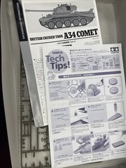 A34 Comet British Cruiser Tank – 1/35 Scale Tamiya Mostly Painted & Assembled
