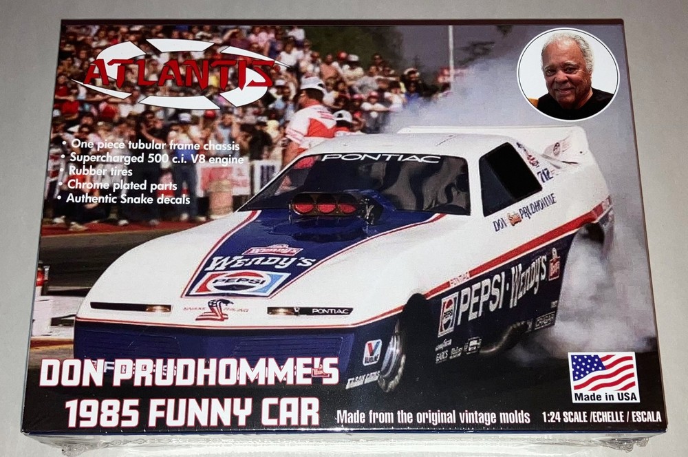Atlantis Don The Snake Prudhomme’s 1985 Funny Car Drag Car 1:24 model car kit