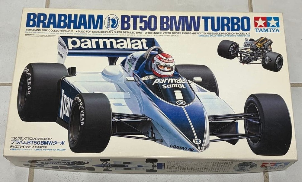 Tamiya 1/20 Brabham BT50 BMW Turbo Japan Vintage Rare Unbuilt F1 Model Kit